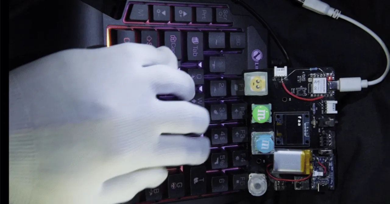 左手キーボードGSK103Sの改造イメージ