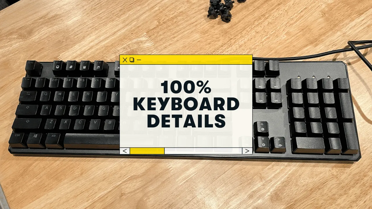 100%キーボードのレイアウト