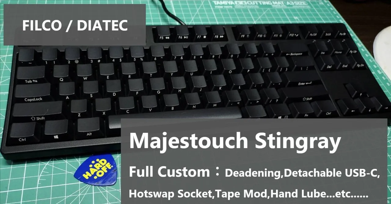 カスタムを施したMajestouch Stingrayの基板
