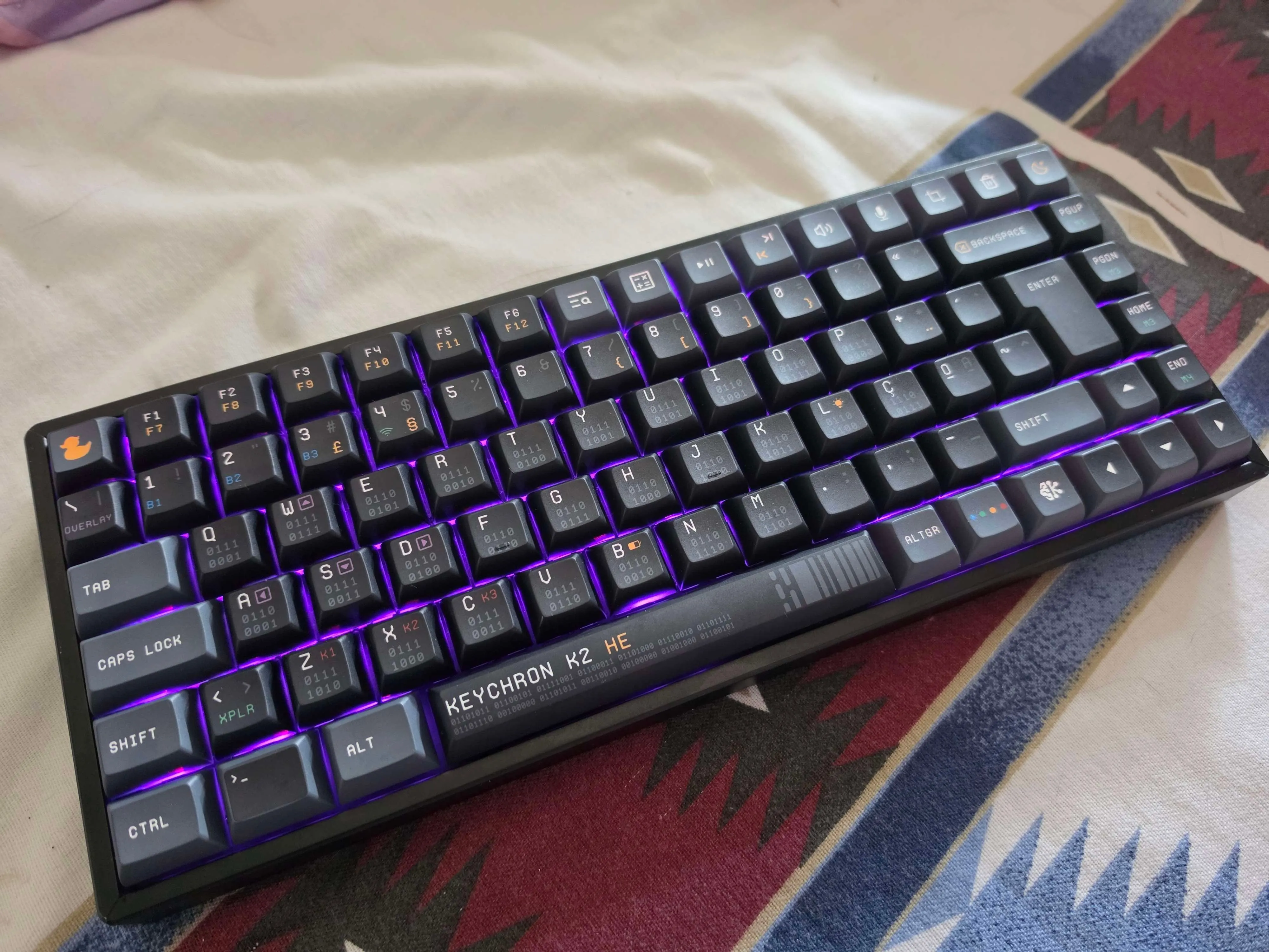 キーボードに装着された様子